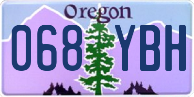 OR license plate 068YBH