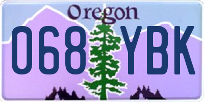 OR license plate 068YBK