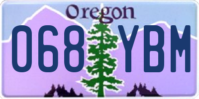 OR license plate 068YBM