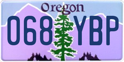 OR license plate 068YBP