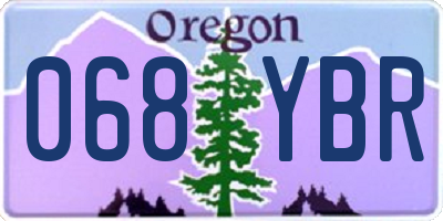 OR license plate 068YBR