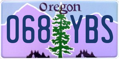 OR license plate 068YBS