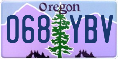 OR license plate 068YBV