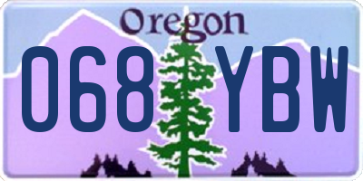 OR license plate 068YBW