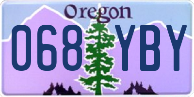 OR license plate 068YBY