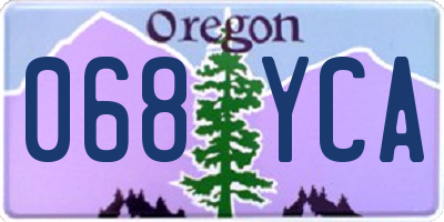 OR license plate 068YCA