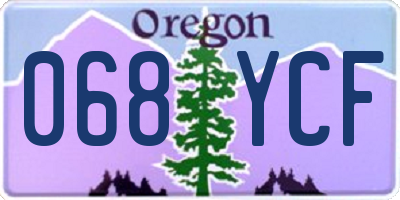 OR license plate 068YCF