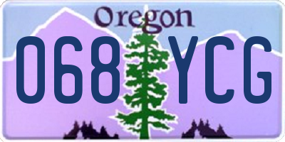 OR license plate 068YCG