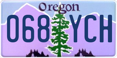 OR license plate 068YCH
