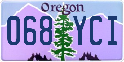 OR license plate 068YCI