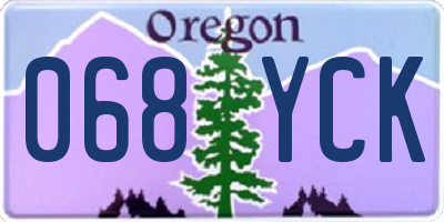 OR license plate 068YCK