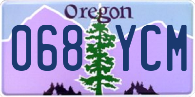 OR license plate 068YCM