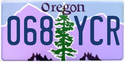 OR license plate 068YCR
