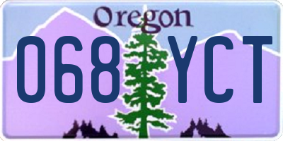 OR license plate 068YCT