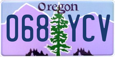 OR license plate 068YCV