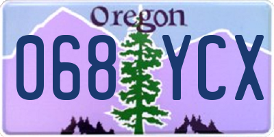 OR license plate 068YCX