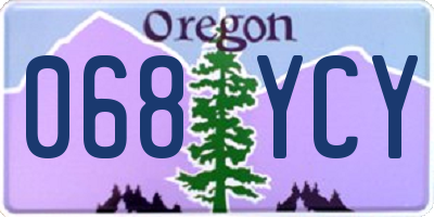 OR license plate 068YCY