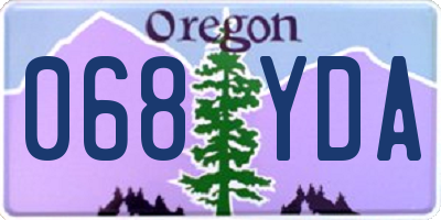 OR license plate 068YDA