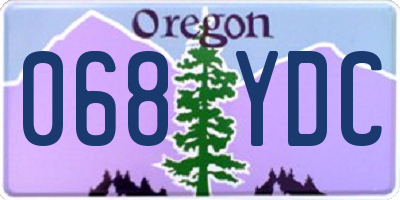 OR license plate 068YDC