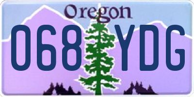 OR license plate 068YDG