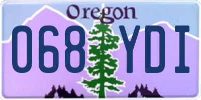 OR license plate 068YDI