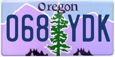 OR license plate 068YDK