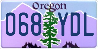 OR license plate 068YDL