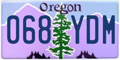 OR license plate 068YDM