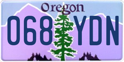OR license plate 068YDN
