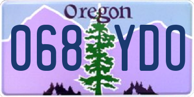 OR license plate 068YDO