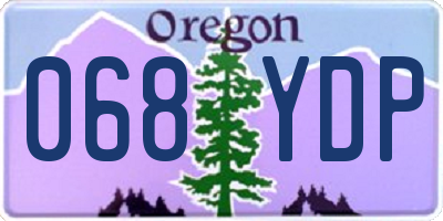 OR license plate 068YDP