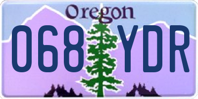 OR license plate 068YDR