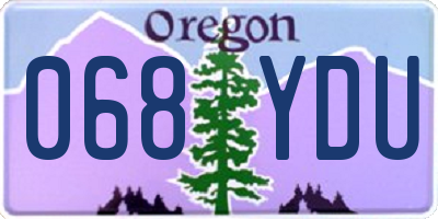 OR license plate 068YDU