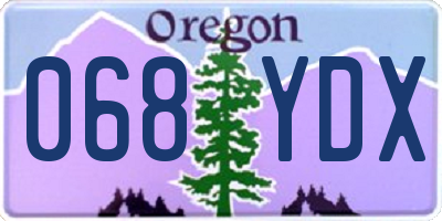 OR license plate 068YDX