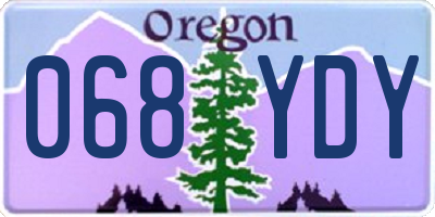OR license plate 068YDY
