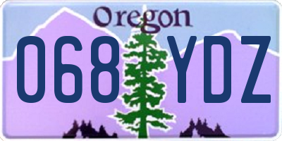 OR license plate 068YDZ