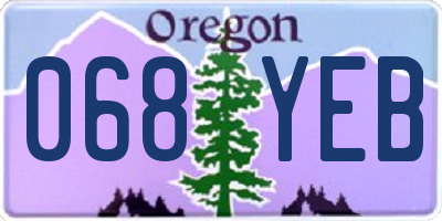 OR license plate 068YEB