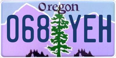 OR license plate 068YEH