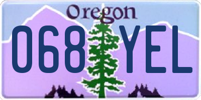 OR license plate 068YEL