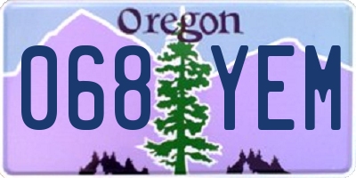 OR license plate 068YEM