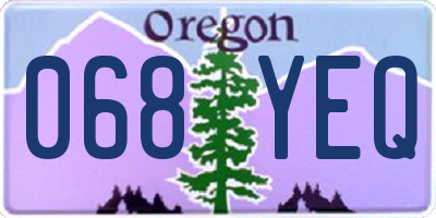 OR license plate 068YEQ