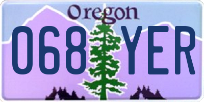 OR license plate 068YER
