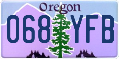 OR license plate 068YFB