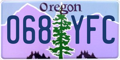 OR license plate 068YFC