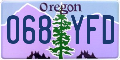 OR license plate 068YFD