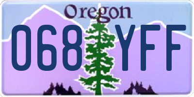 OR license plate 068YFF