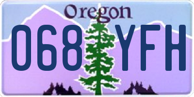 OR license plate 068YFH