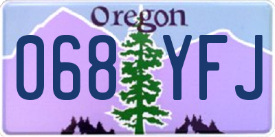 OR license plate 068YFJ