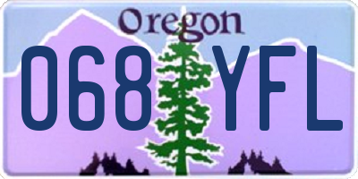 OR license plate 068YFL