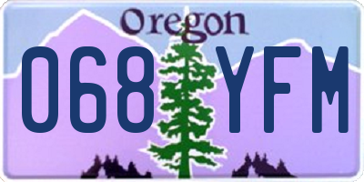 OR license plate 068YFM
